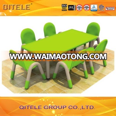 Colorful popular plastic nursery primary school tables and chairs, kids study table with chair